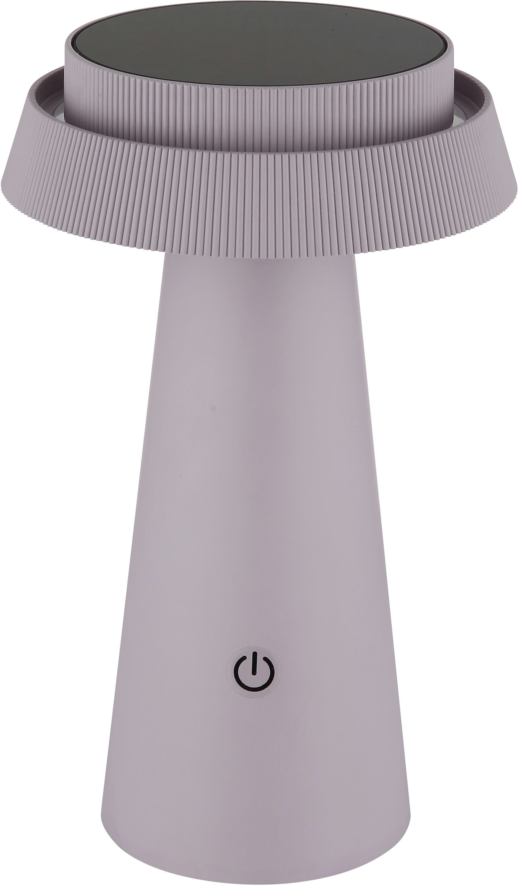 GLOBO LIGHTING LED Solarleuchte SOLARLEUCHTE KUNSTSTOFF PINK, 1XLED, Dimmfunktion, Memoryfunktion, mehrere Helligkeitsstufen, LED fest integriert, Solar/pink/Touchdimmer/IP54/kann mit USB-C Kabel geladen werden