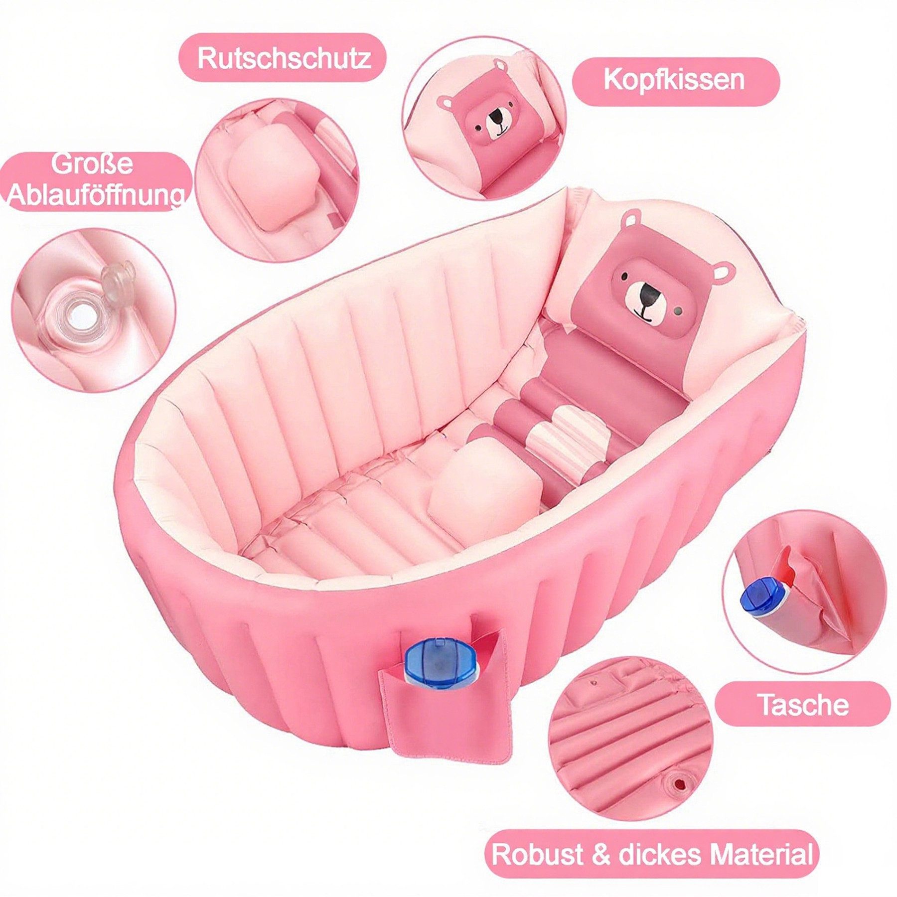 Mutig Babybadewanne Aufblasbare Badewanne Baby, Säuglings Kinder Badewanne günstig online kaufen