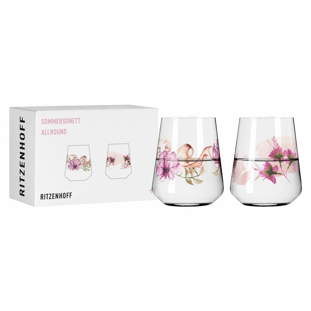 Ritzenhoff Стекло-Set Universalglas 2er-Set Sommersonett 001, 002, Kristallglas, Made in Germany