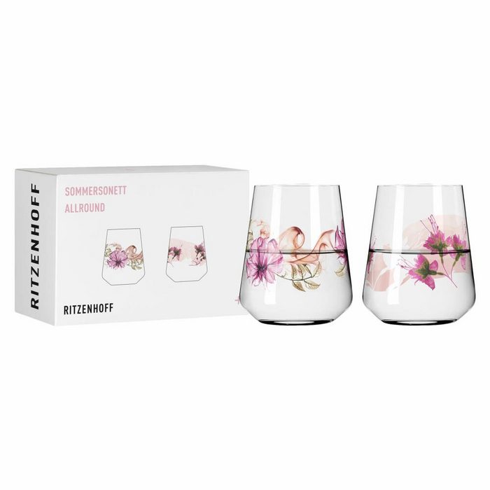Ritzenhoff Gläser-Set Universalglas 2er-Set Sommersonett 001 002 Kristallglas Made in Germany