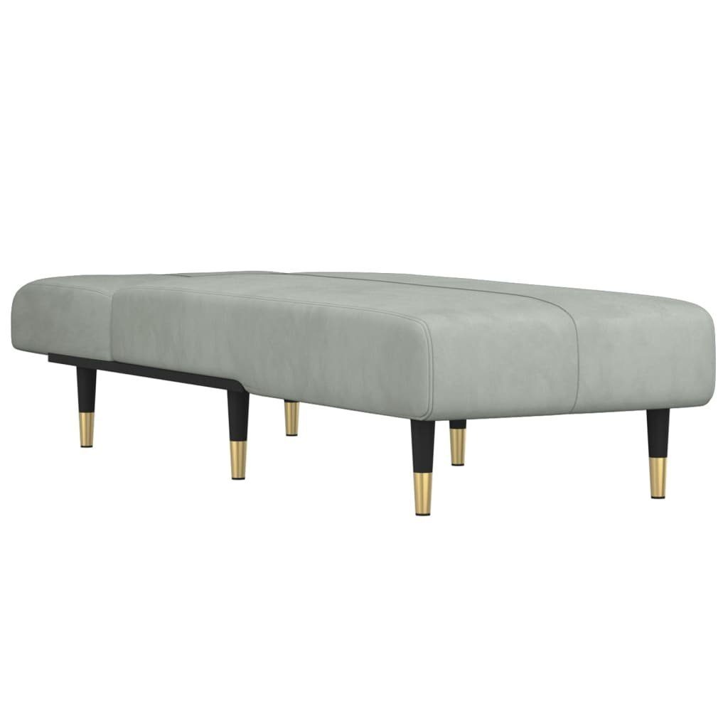 Hellgrau 1 vidaXL Chaiselongue Samt, Chaiselongue Teile