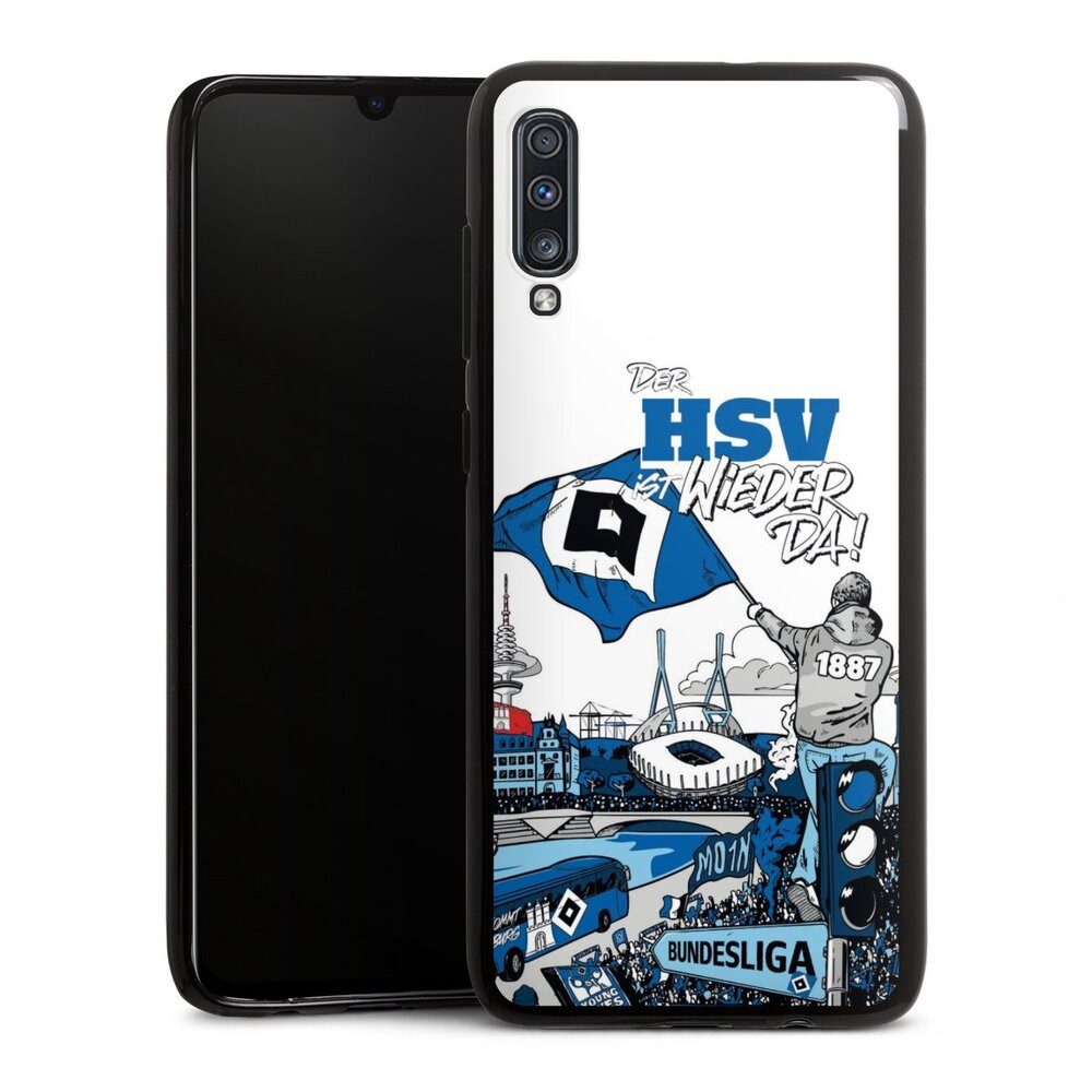 DeinDesign Handyhülle Hamburger SV Offizielles Lizenzprodukt Aufstieg, Samsung Galaxy A70 Silikon Hülle Bumper Case Handy Schutzhülle