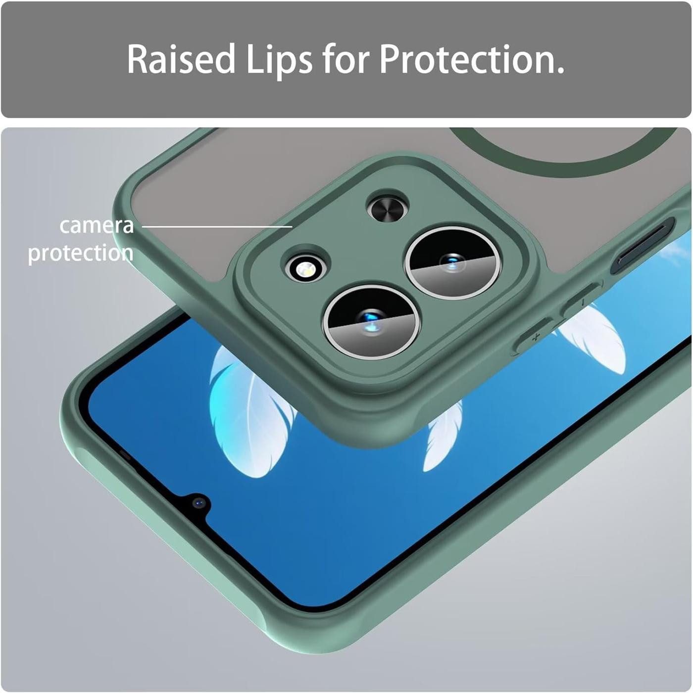 CoolGadget Handyhülle Magnet-Hülle für Xiaomi Redmi 15C Schutzhülle magnetisch 6,9 Zoll, Hülle Matt Stoßfest kompatibel mit QI-Laden Zubehör Kameraschutz Case