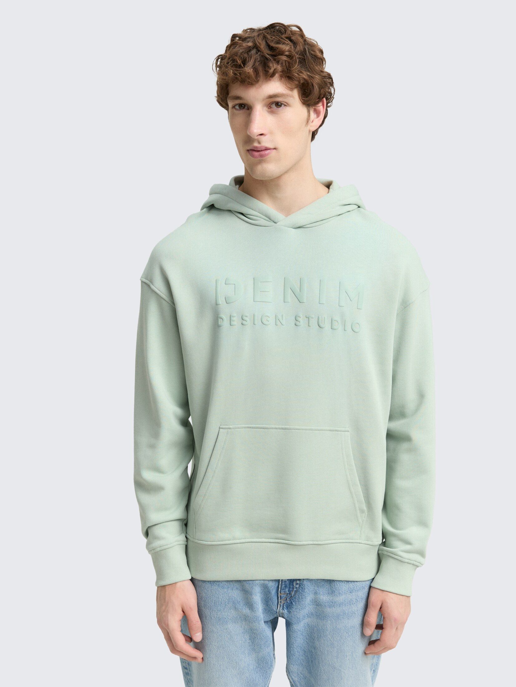 TOM TAILOR Denim Sweatshirt Strick & Sweatshirts Relaxed Fit Hoodie Sweatshirt mit Print