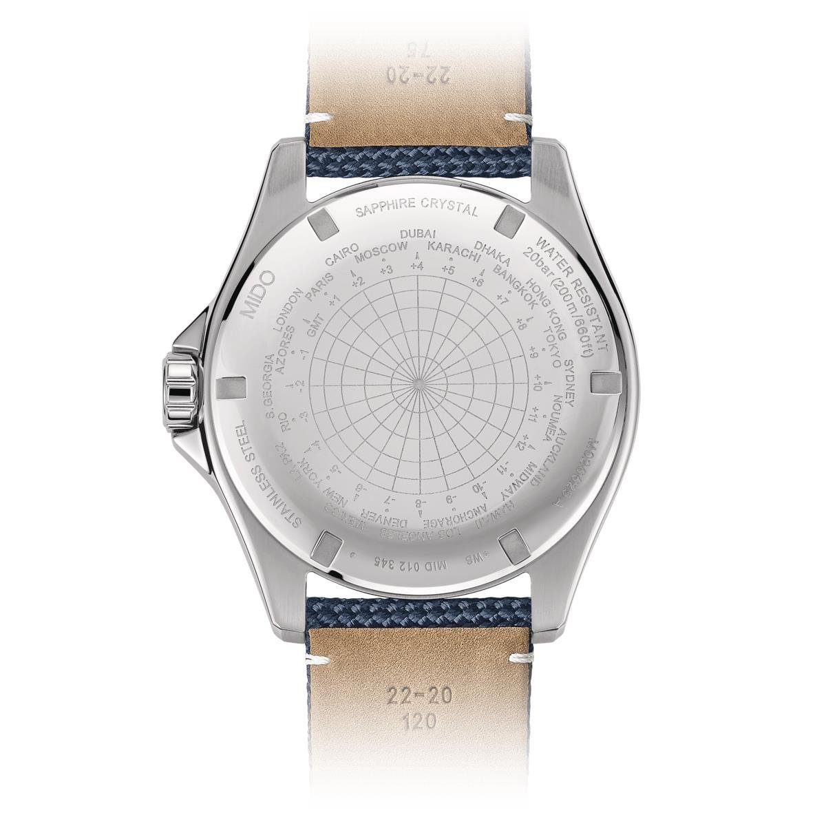 Mido Taucheruhr Mido Herren Uhr M0266291705100 Ocean Star GMT Edelstahl, (1-tlg)