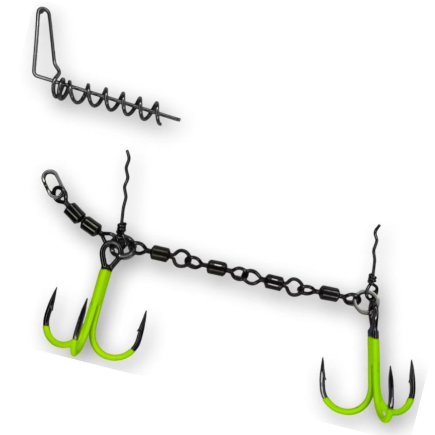 Pikecraft Drillingshaken Pikecraft 4-Swivel Kit XL 2/0 -