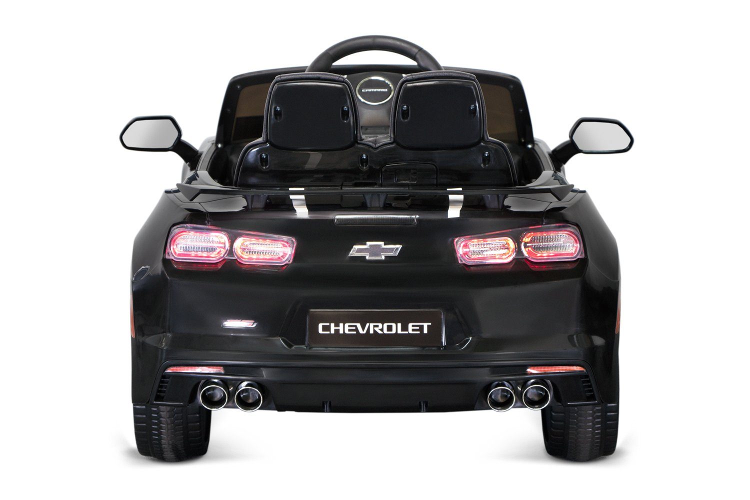 Chevrolet Kinderfahrzeug Kinderauto Schwarz Kidix 2SS Lizenz Camaro Elektro-Kinderauto 35W 2x Elektro
