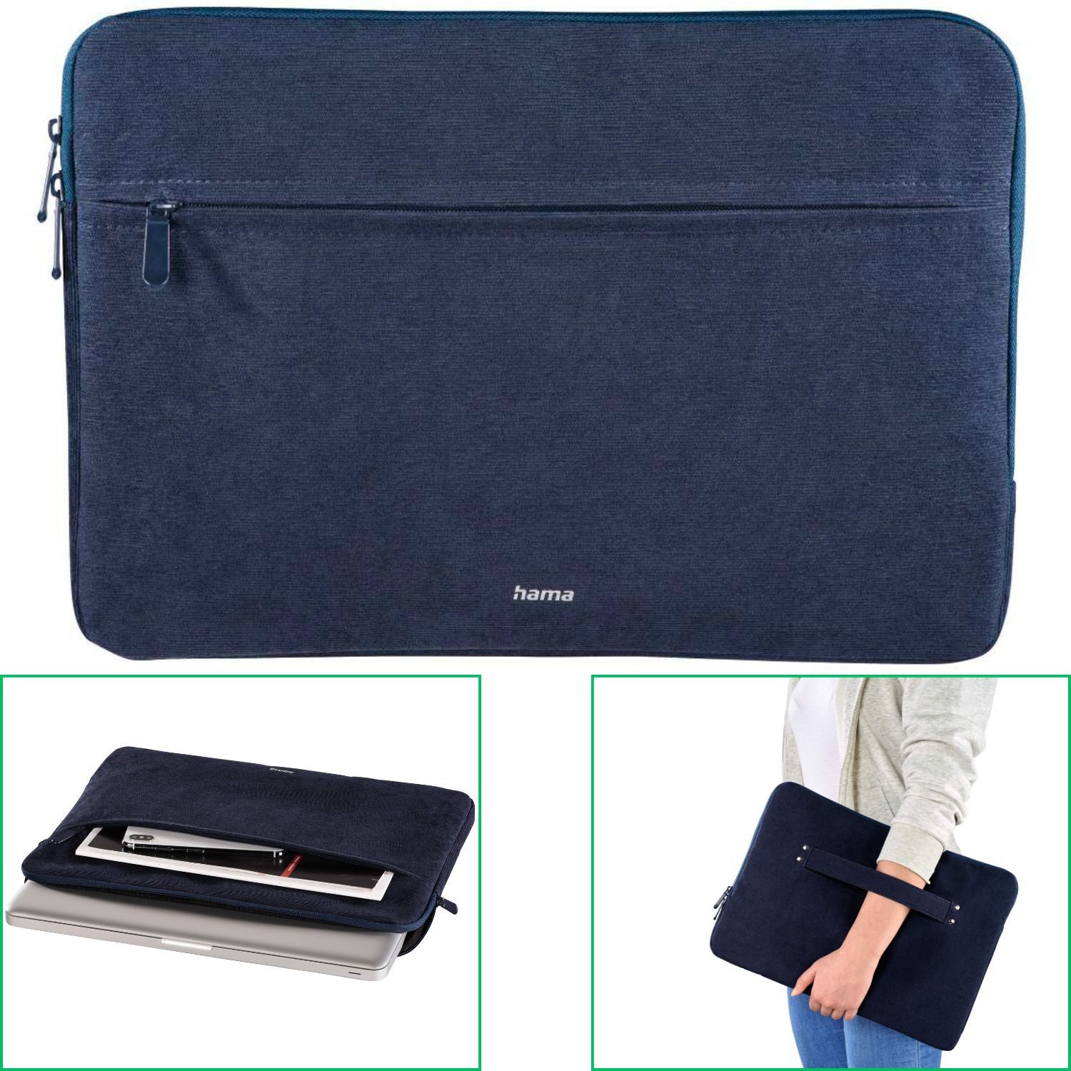 Hama Laptoptasche Notebook-Tasche Schutz-Hülle Cali 13,3" bis 14,2" Blau (N günstig online kaufen