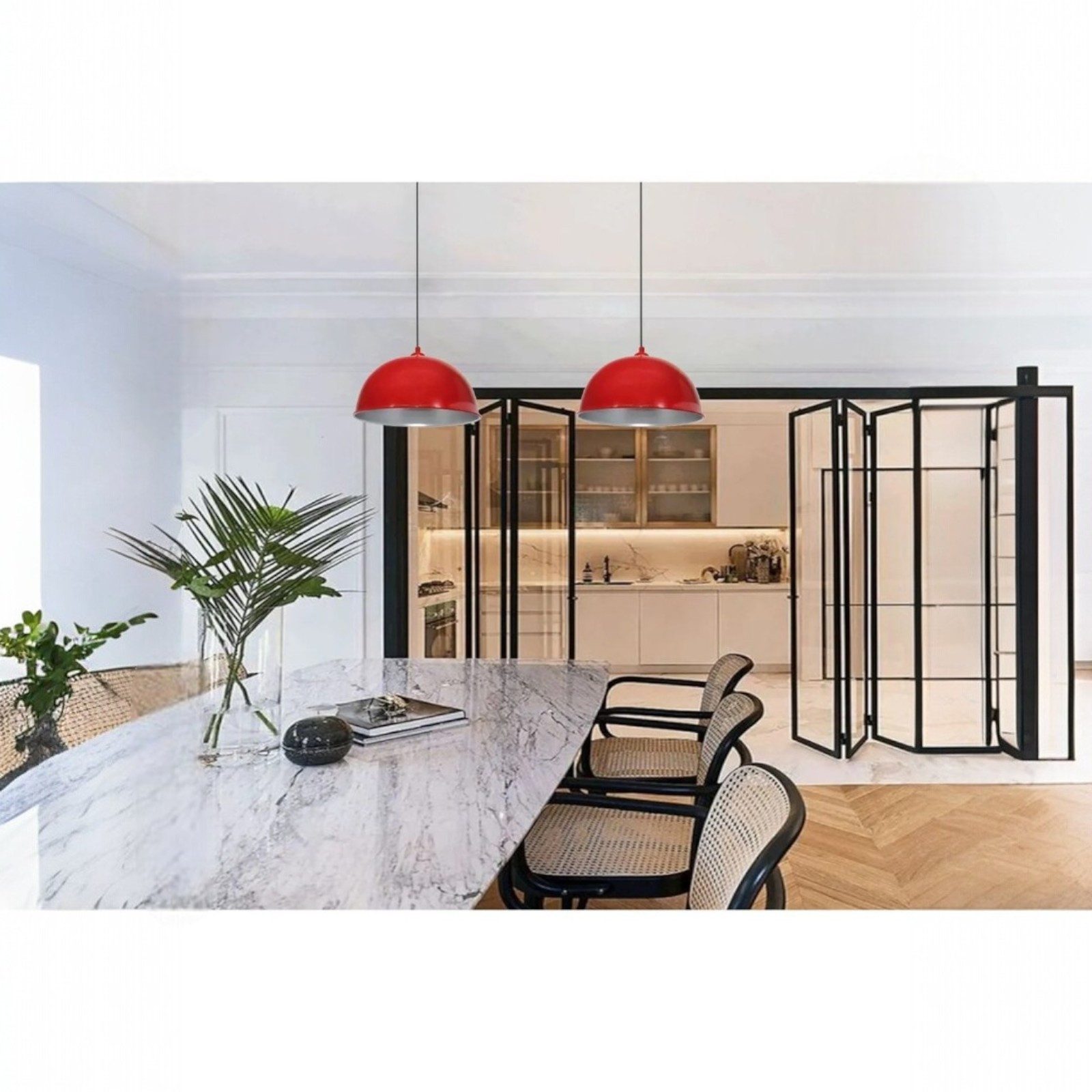 Bamyum Pendelleuchte Yimpi Metall Modern Pendelleuchte, ohne Leuchtmittel