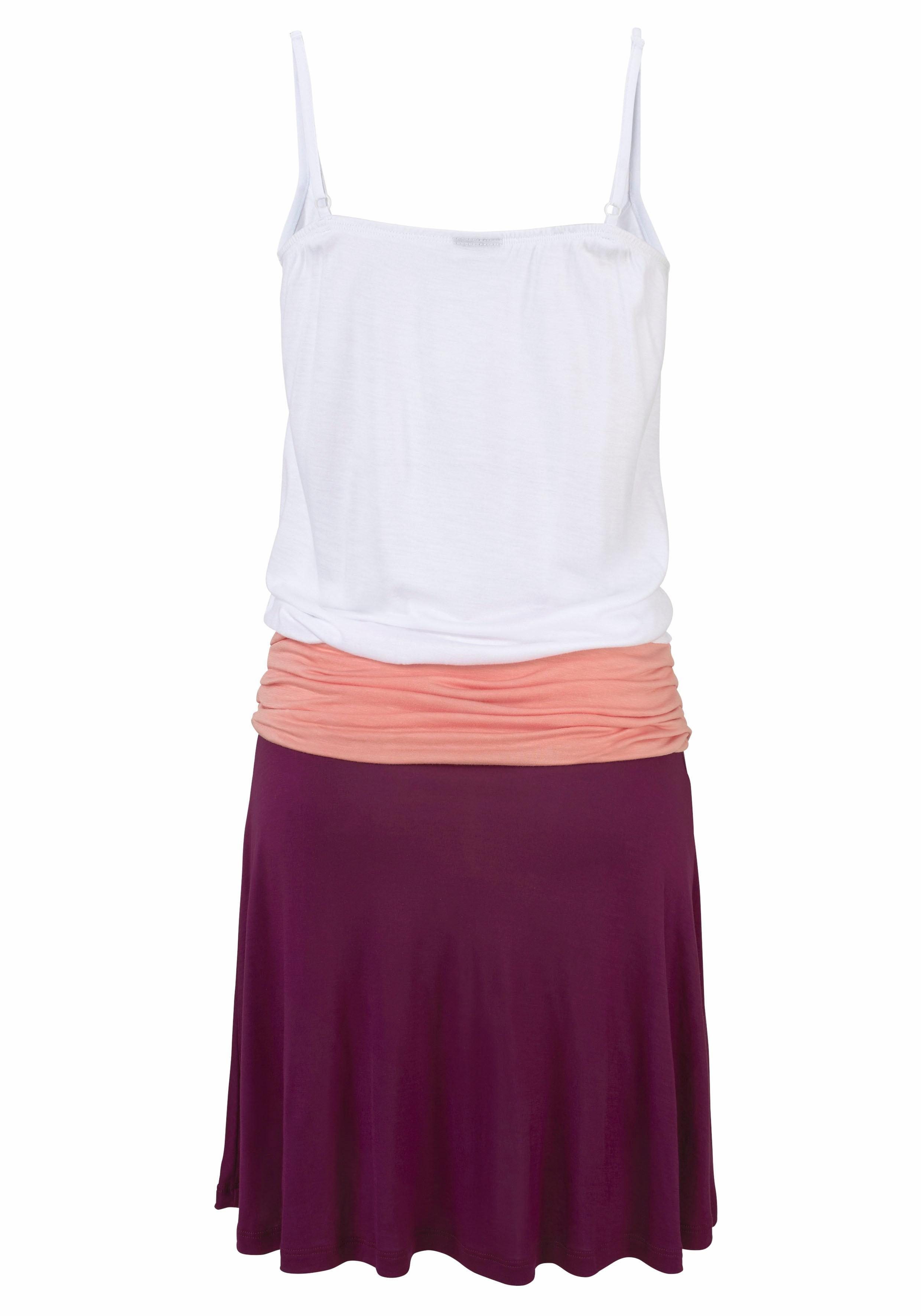 Beachtime Strandkleid aus Viskosejersey mit verstellbaren Trägern, kurzes Sommerkleid