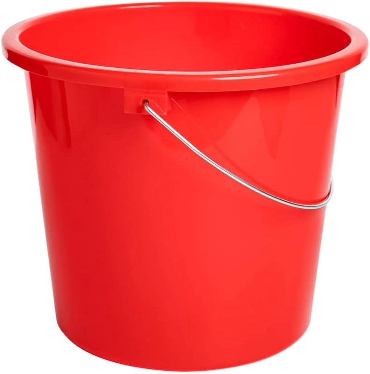 Centi Putzeimer BASIQ Haushaltseimer 5 L, (4er-Set), rot, Ø23 cm, H20 cm, stapelbar