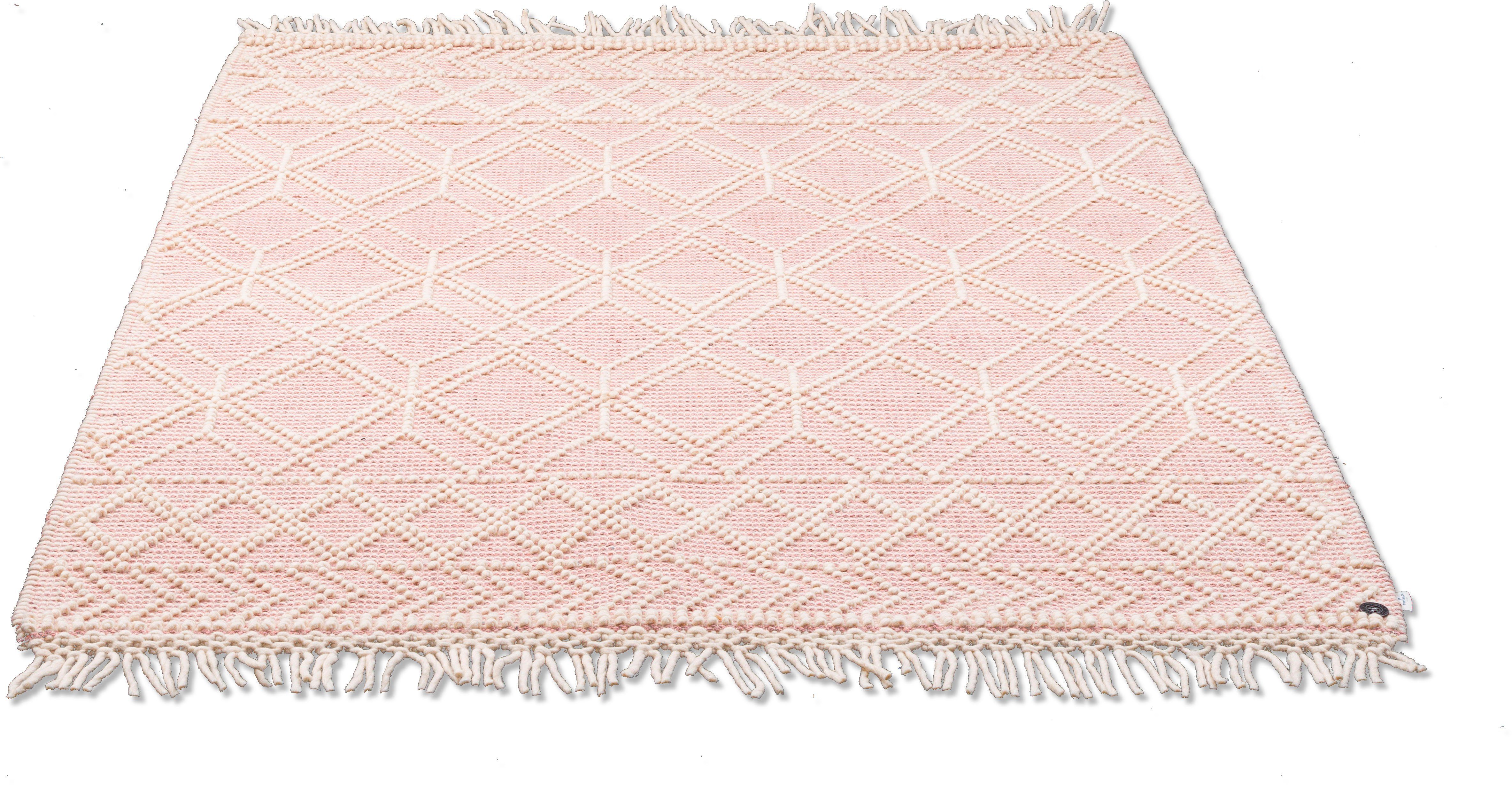 TOM TAILOR HOME Teppich Colored Macrame, rechteckig, Höhe: 10 mm, Handweb Teppich, reine Wolle, handgewebt, mit Fransen, Scandi Design
