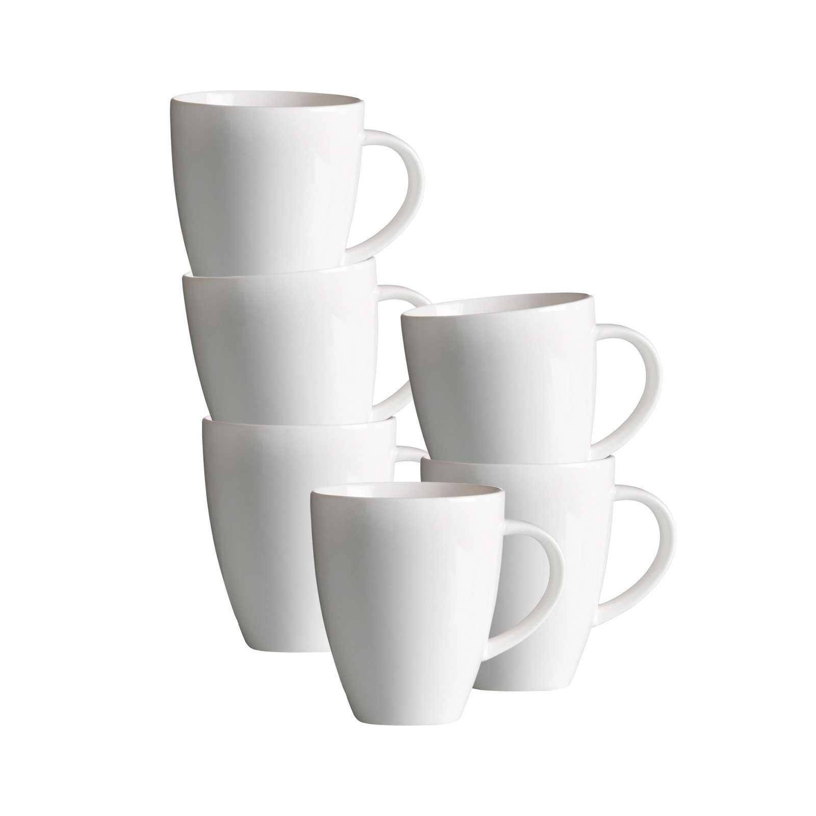 Ritzenhoff & Breker Becher Melodie Henkelbecher 300 ml 6er Set, 6-tlg., Porzellan