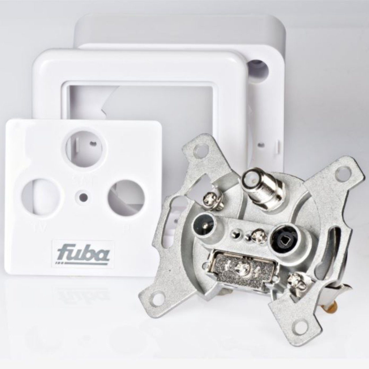 Sat-Dose fuba XCon Enddose Antennensteckdose F-Kompressionsstecker 300 4x 3-Fach 7,5mm GAD S8