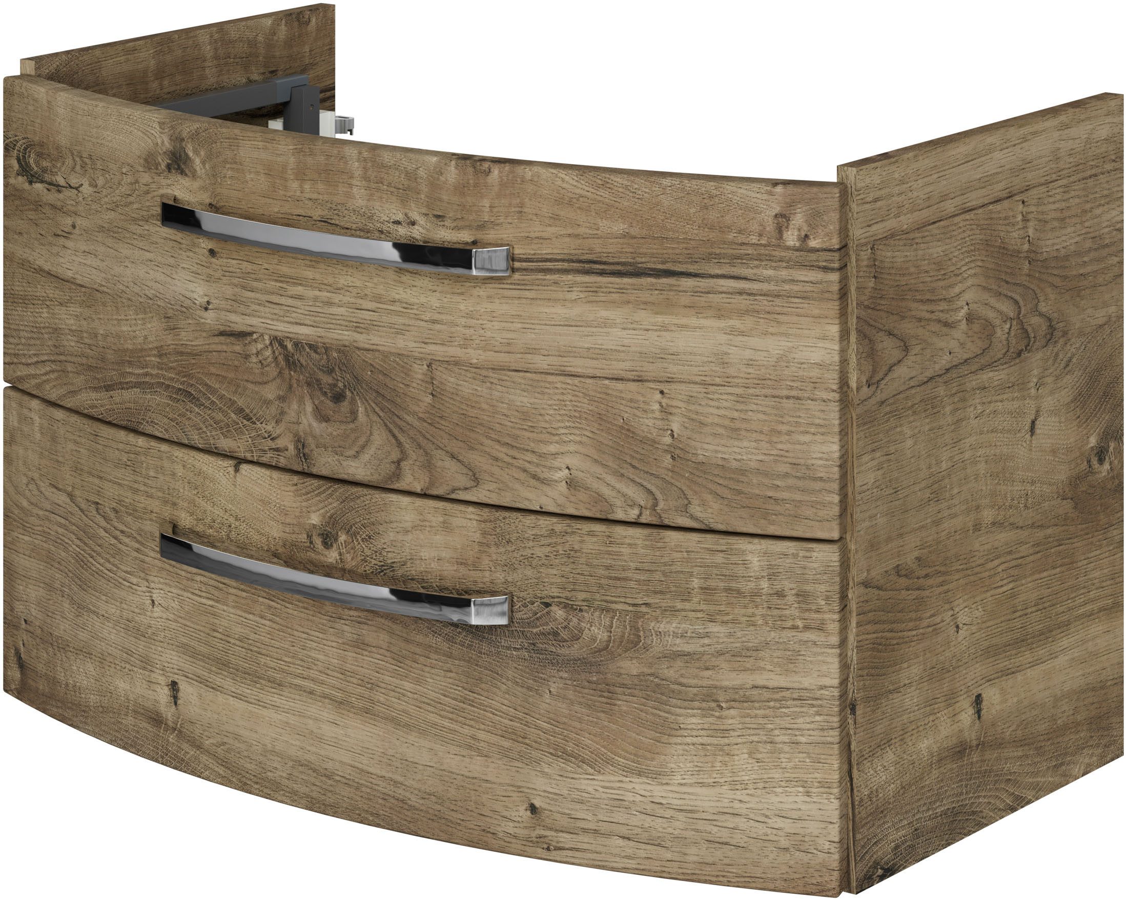 Saphir Waschtisch Serie 4010 Keramik-Waschtisch mit Unterschrank, 84 cm breit, Waschplatz mit 2 Schubladen, Badmöbel-Set mit Waschtisch