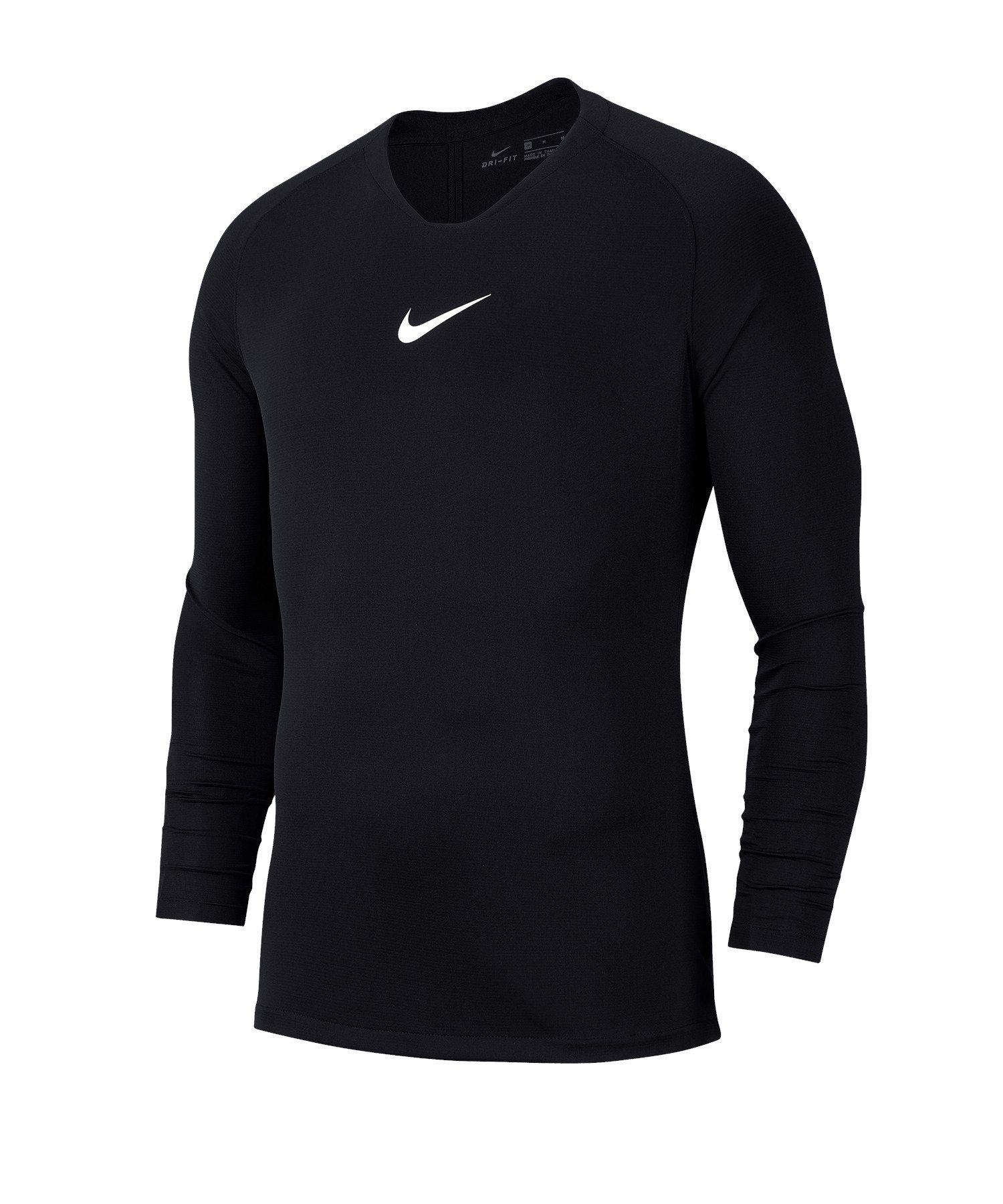 Nike First Park Kids Funktionsshirt schwarzweiss Daumenöffnung Layer Top