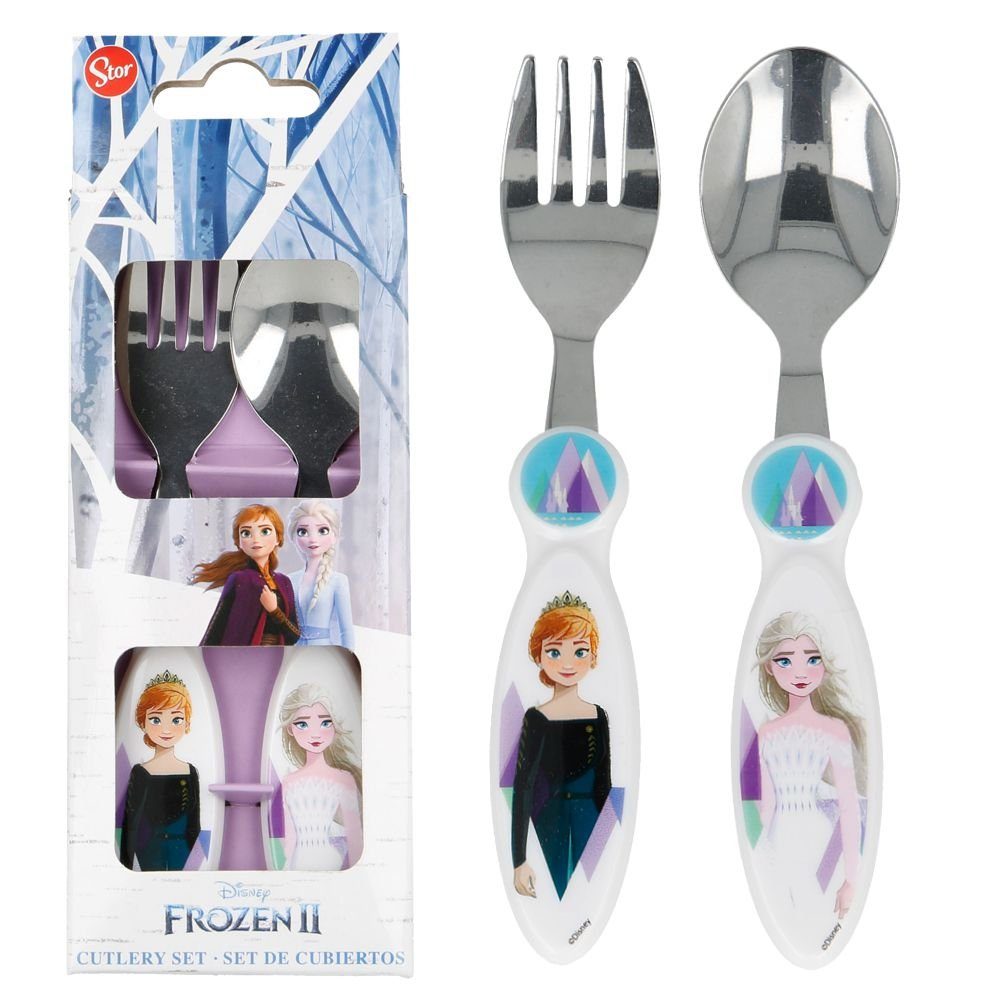Haushalt Besteck Disney Frozen Kinderbesteck Besteck-Set Disney Eiskönigin Frozen 2-teilig Kinder Gabel und Löffel