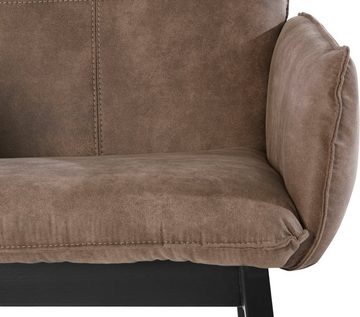 Home affaire Armlehnstuhl Model 6 (Set, 2 St), Bezug in Microfaser oder Leder, Gestell ist Buche in schwarz lackiert