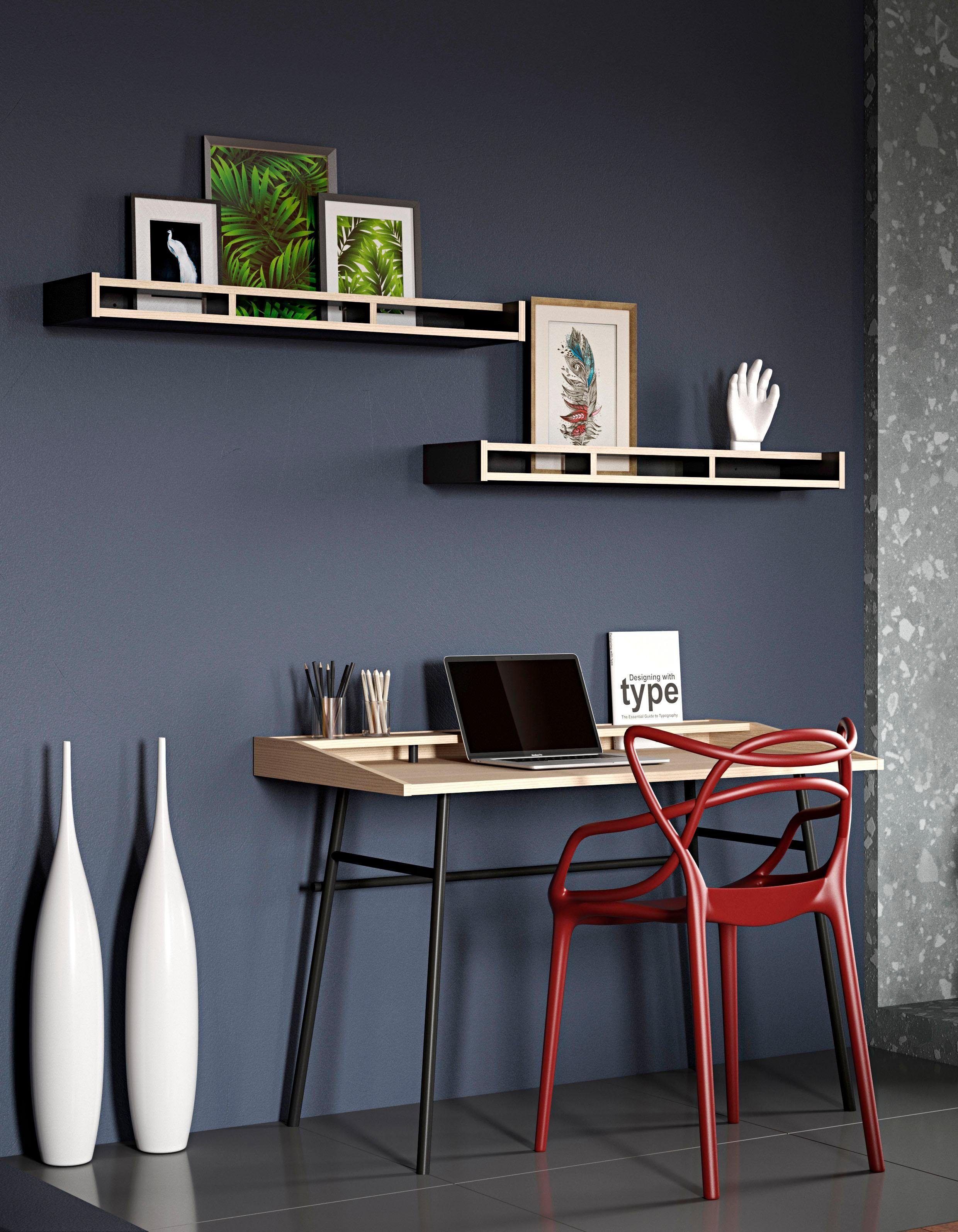 TemaHome Schreibtisch Ply, mit schönen Metallbeinen und ausreichenden Arbeitsplatz