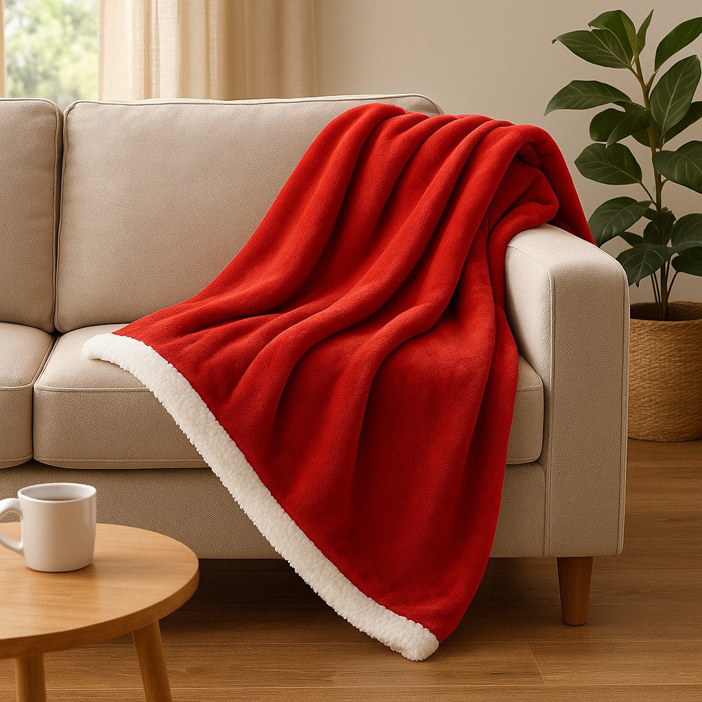 Wohndecke Luxus Flanell Sherpa Kuscheldecke XXL Verona Größe 150x200 cm, Betz, Flauschig Warm