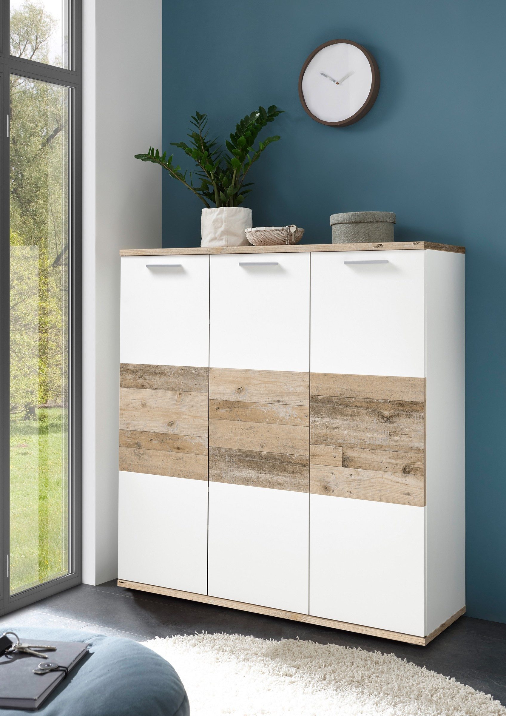 PREISBRECHER Schuhschrank Hugo 120 x 118 x 38 cm (B/H/T)