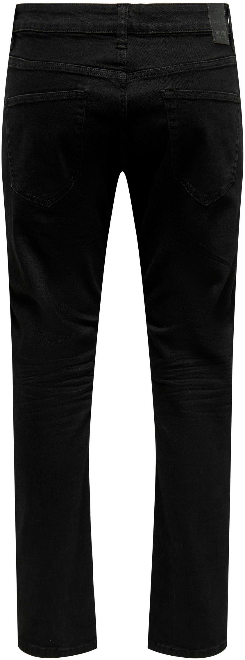SONS ONLY Regular-fit-Jeans denim WEFT black &