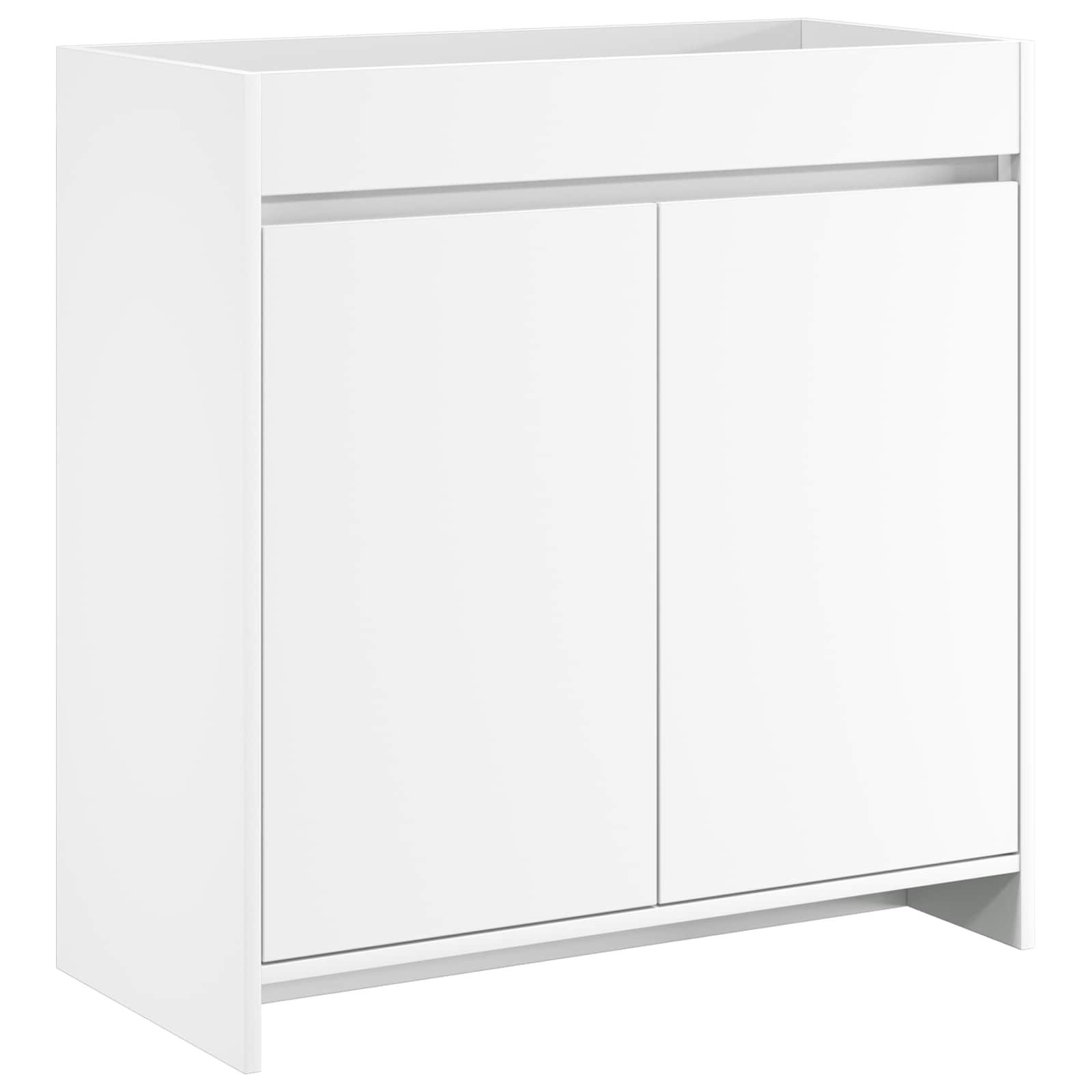 vidaXL Badezimmerspiegelschrank Badunterschrank Weiß 78,5 x 37,5 x 81 cm Holzwerkstoff (1-St)