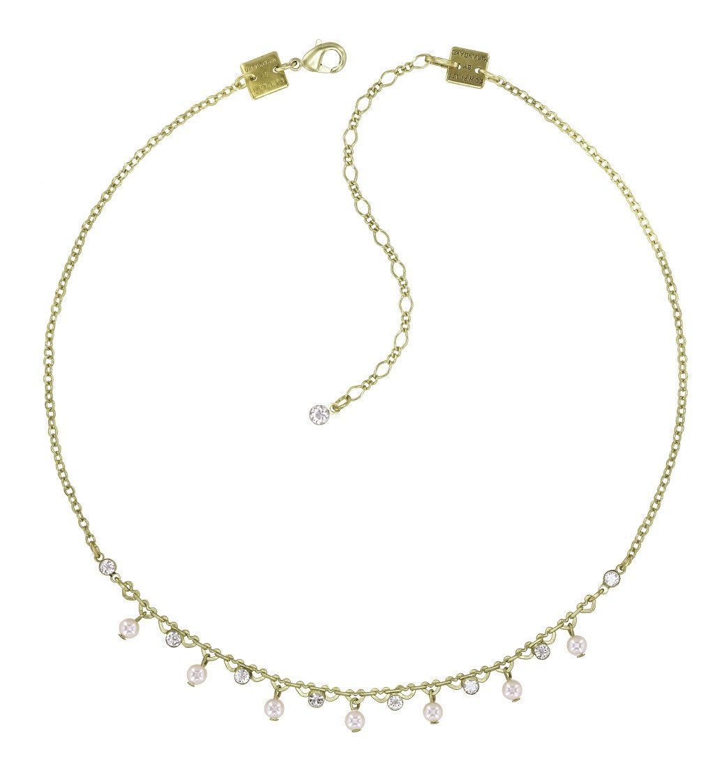 KONPLOTT Collierkettchen Konplott: Collier Pearl Shadow shinny brass