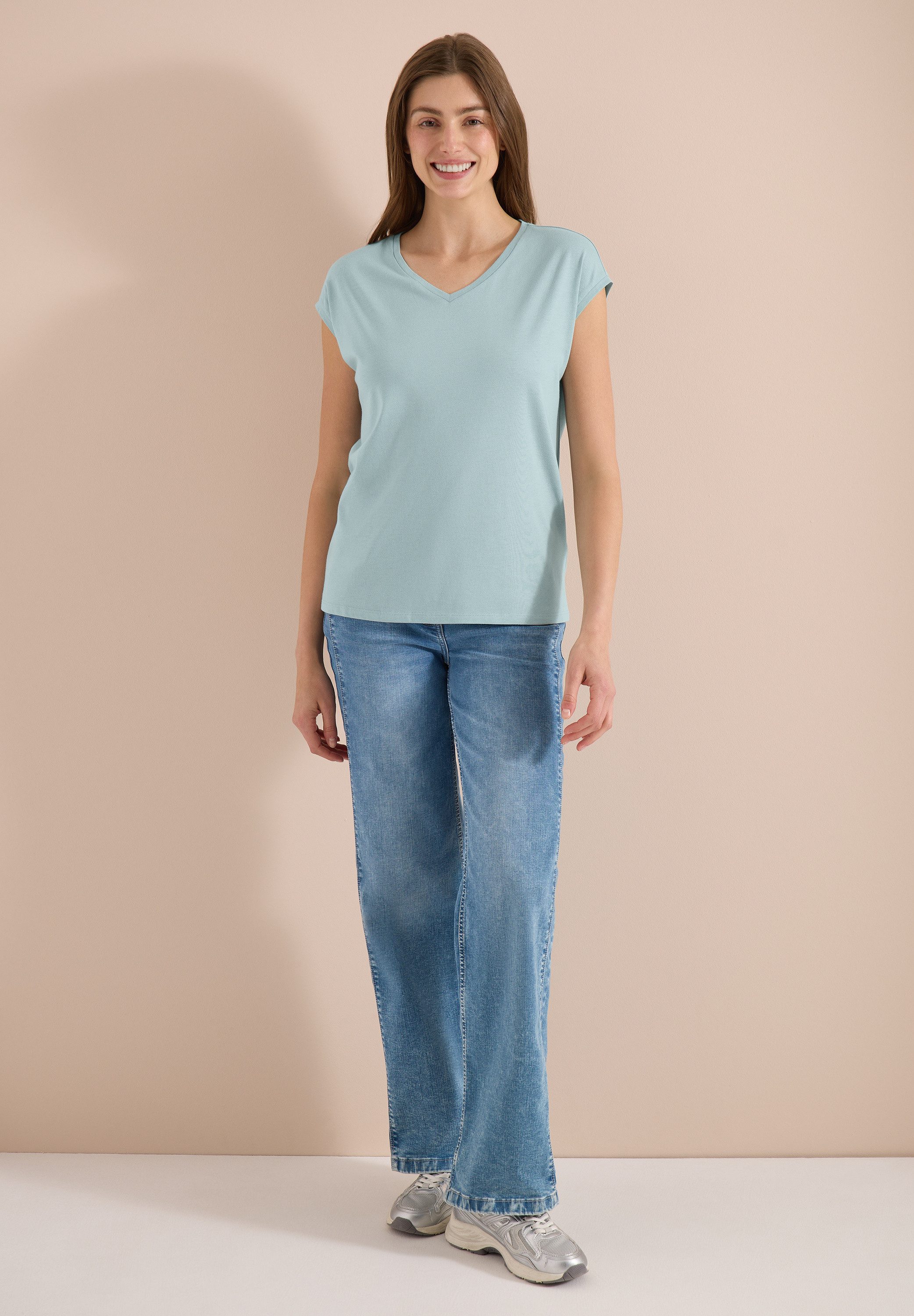 CECIL V-Shirt mit femininem V-Ausschnitt – Bild 3 von 5