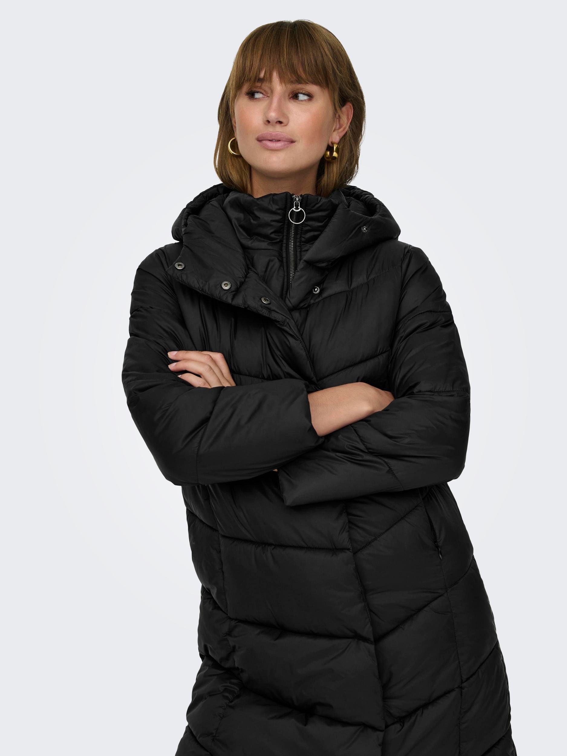 Black CC Steppmantel ONLAUDREY PUFFER LONG ONLY OTW