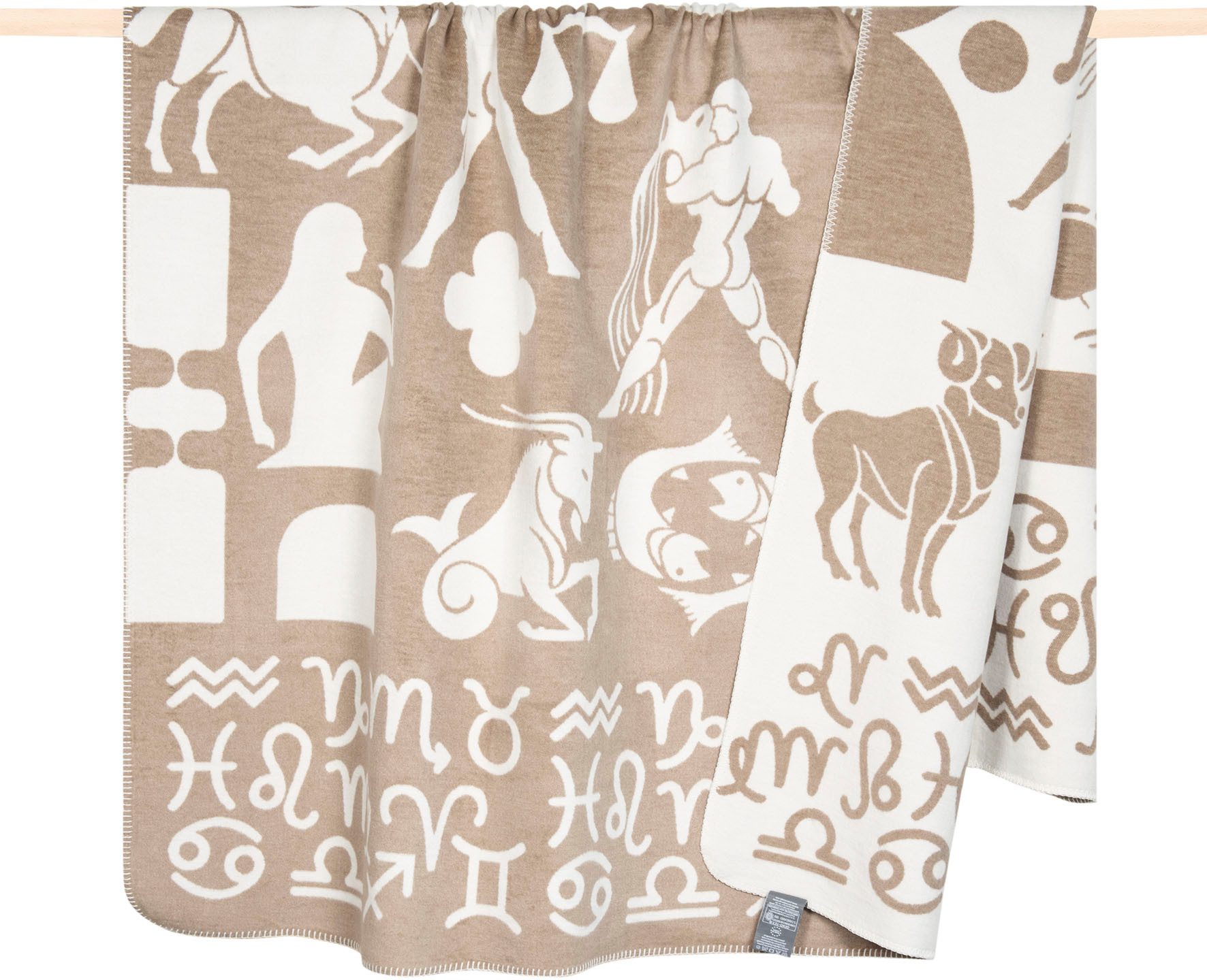 Pure Country Zodiac Decke – Blau/gold, 100% Baumwolle, Ca. 137 X 178 Cm, Mit Tierkreiszeichen-Motiv