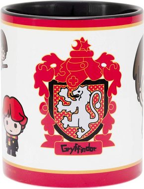 United Labels® Tasse Harry Potter Tasse - 3 Freunde Gryffindor Weiß Rot 320 ml, Keramik