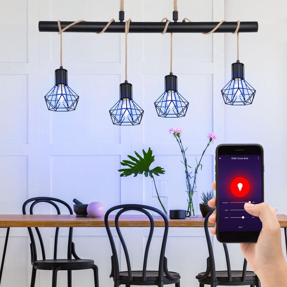 etc-shop Smarte LED-Leuchte, Pendel Decken Lampe App Sprachsteuerung Käfig  Leuchte DIMMBAR im Set inkl. RGB LED Leuchtmittel online kaufen | OTTO