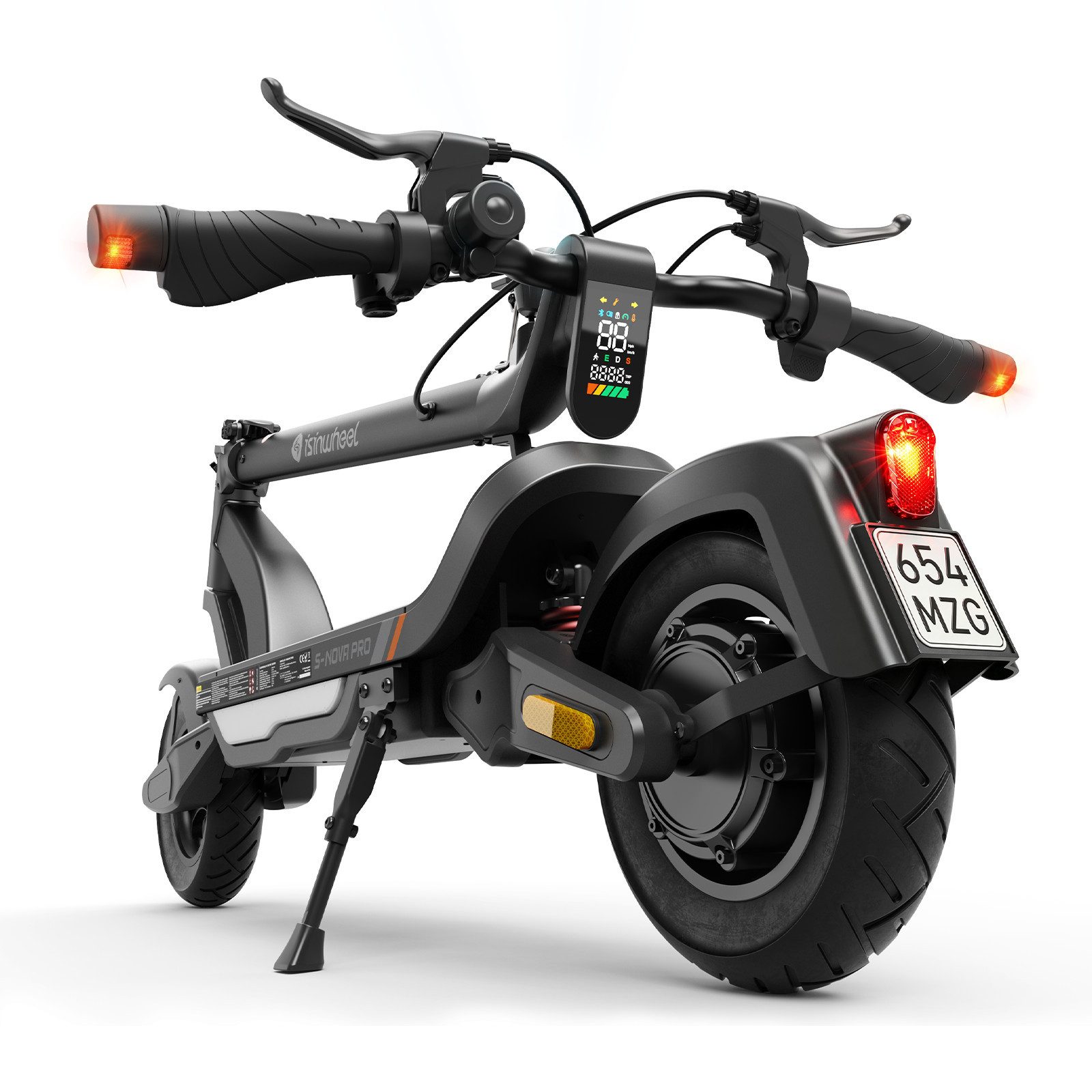 iSinwheel E-Scooter mit Straßenzulassung(ABE),APP,Faltbar E Roller, APP-Diebstahlschutz,10" Luftreifen,MAX 80km Reichweite