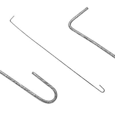 Niederberg Metall Zaun-Eckverbinder Gabionenhaken 49 cm 10 Stück als Set, Verbindungsset