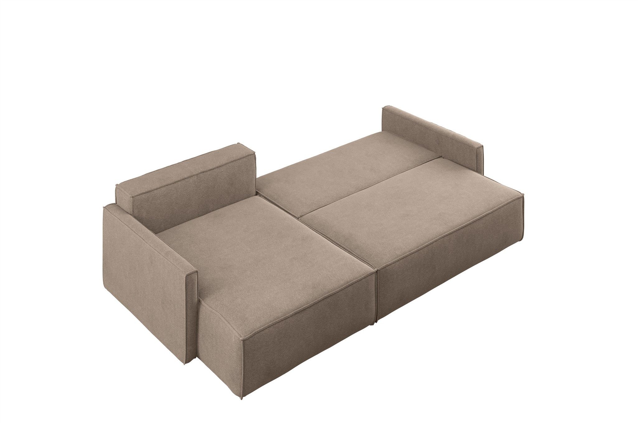 Fun Möbel Ecksofa Schlafsofa Sofa FUN MARIUS in Stoff, inkl. 2 Zierkissen, Inkl. Bettkasten