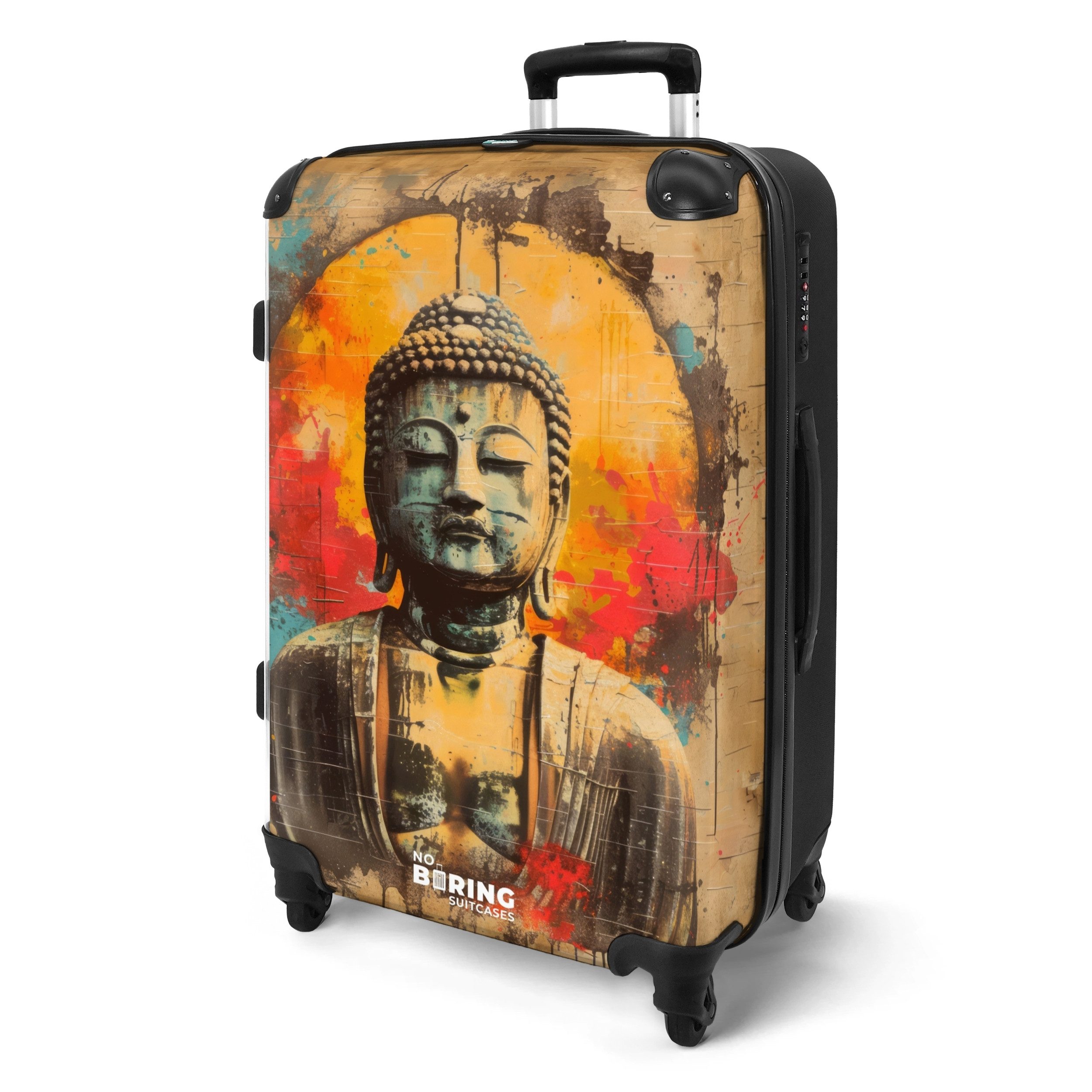 NoBoringSuitcases.com© Hartschalen-Trolley Buddha als Straßenkunstwerk 67 günstig online kaufen