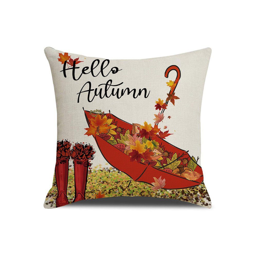 Kissenbezüge Kissenbezug Herbst cm Stück, Kissenhülle 4 für 45x45 FELIXLEO Halloween