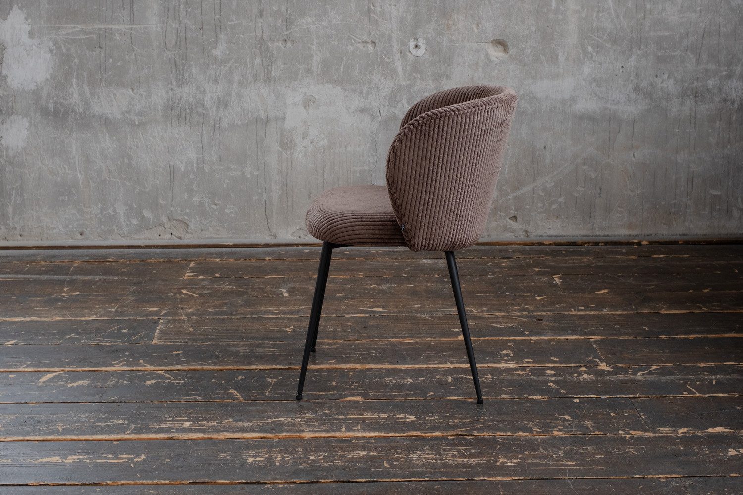 KAWOLA Esszimmerstuhl LENA Bequemer Polsterstuhl - Moderner Designstuhl (1 St), Cordbezug. Stahlbeine. Bequemer Sitz. Modernes Design. – Bild 3 von 5
