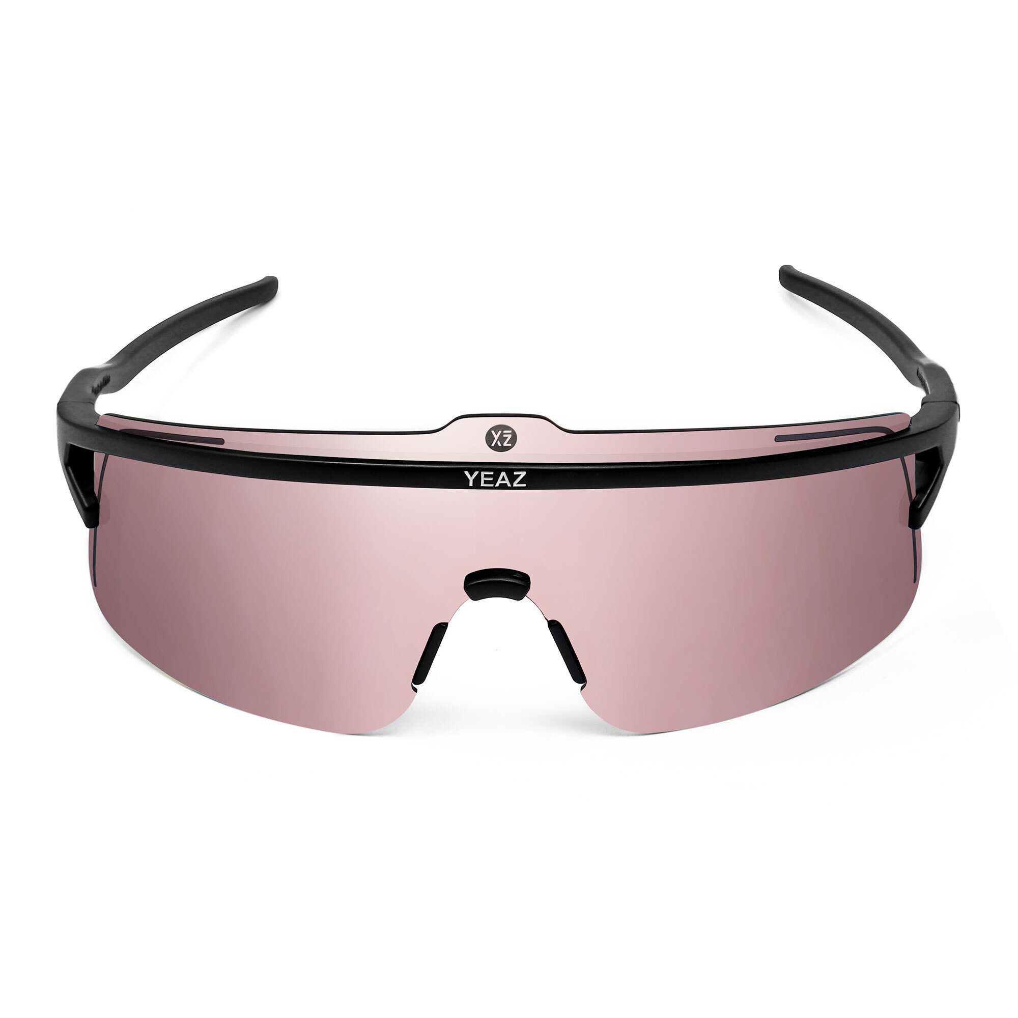 Style perfekte Erlebe Komfort SUNSHADE Sportbrille black/silver, und Schwarz/Roségold Sicht, YEAZ sport-sonnenbrille