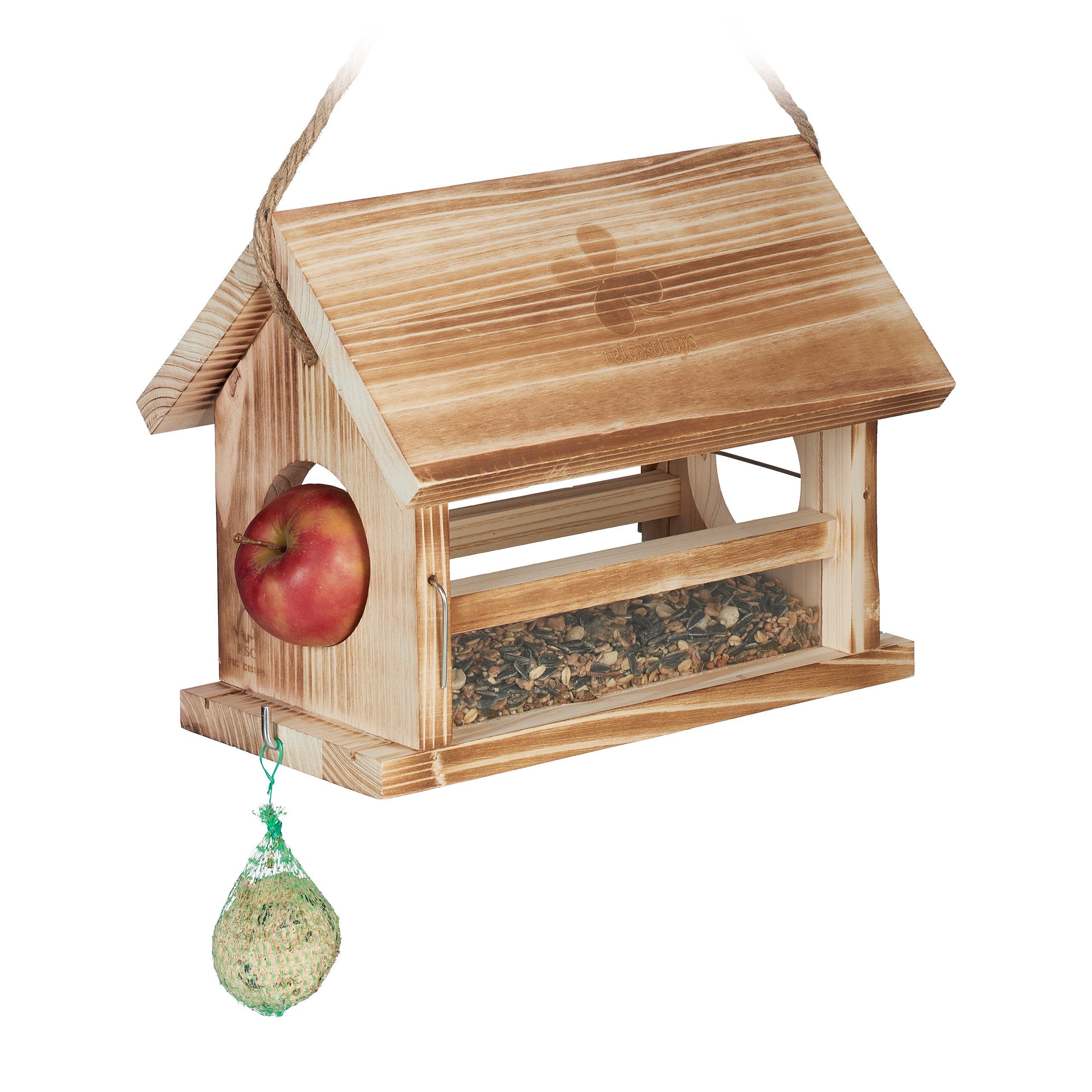 relaxdays Vogelhaus Wetterfestes Vogelfutterhaus günstig online kaufen
