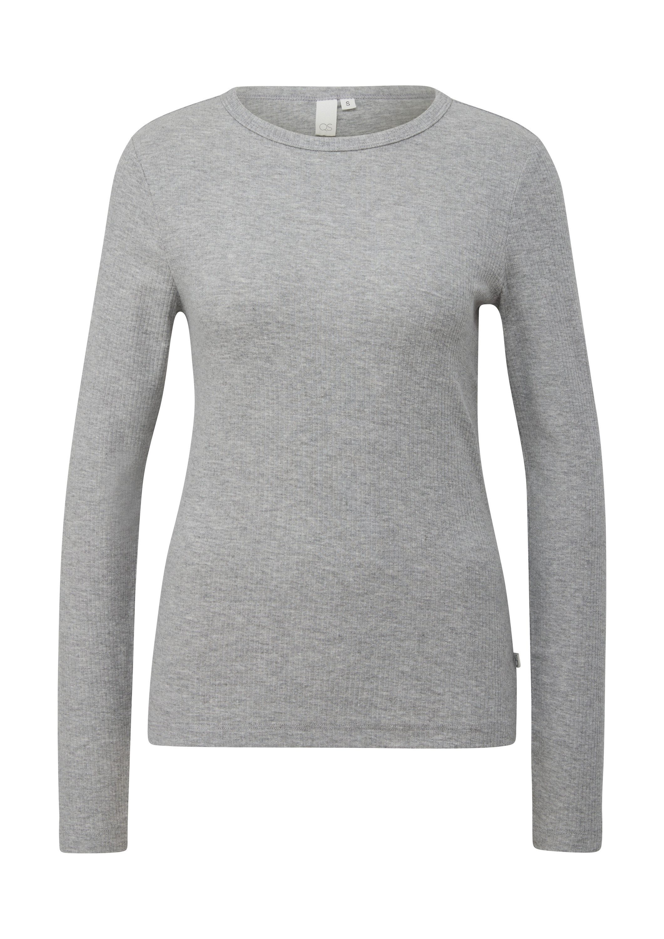 QS Langarmshirt T-Shirt Geripptes Longsleeve im günstig online kaufen