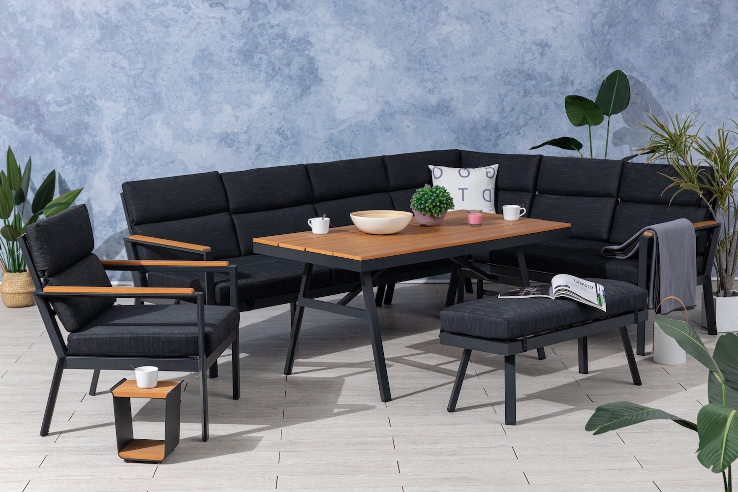 Gardissimo Gartenlounge-Set Nara XL braun rechts / Gartenmöbelset / Nonwood günstig online kaufen