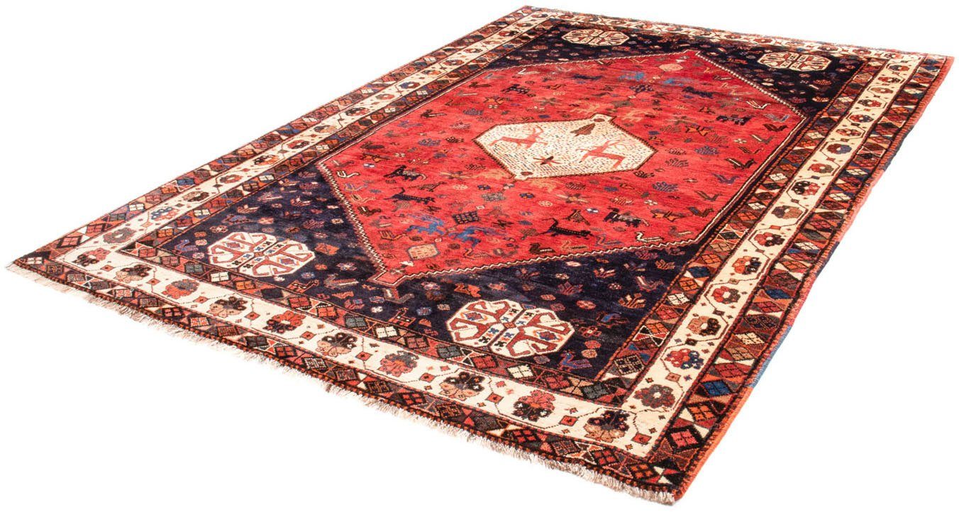 Wollteppich Shiraz Medaillon Rosso scuro 300 x 205 cm, morgenland, rechteckig, Höhe: 10 mm, Unikat mit Zertifikat