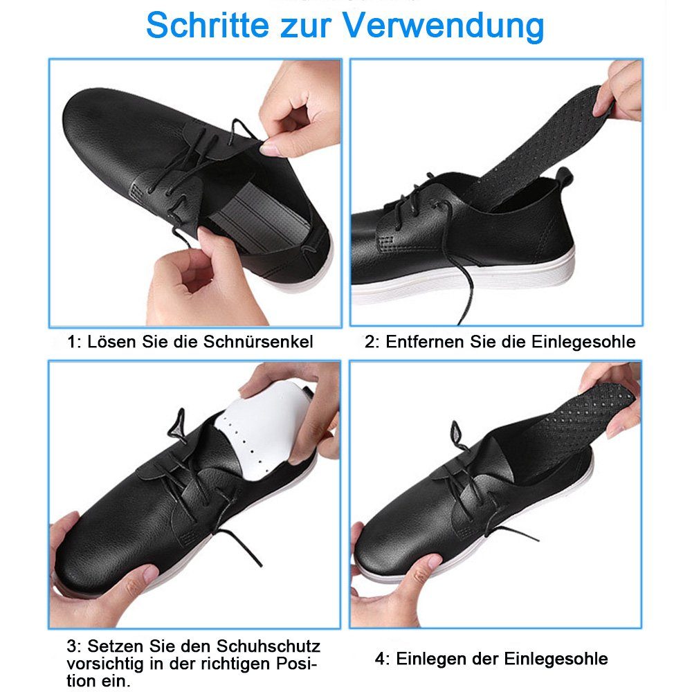 Falten zggzerg Schuhe Schuhknicke Schutz, Paar Schuhschilde 2 Anti Schuhdehner Gegen