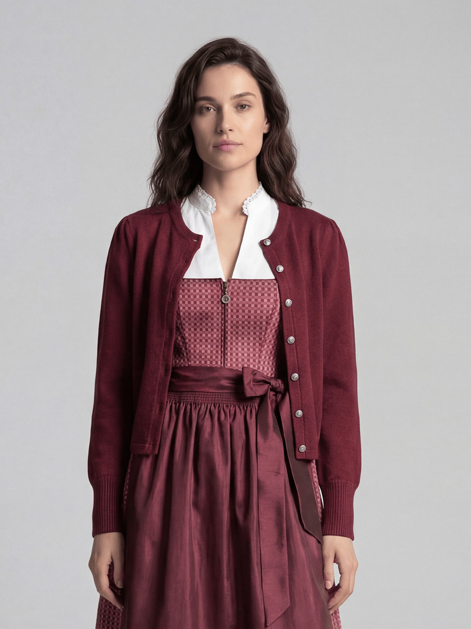 Spieth & Wensky Trachtenjanker FC Bayern München, Trachten Strickjacke, Damen, Bordeaux