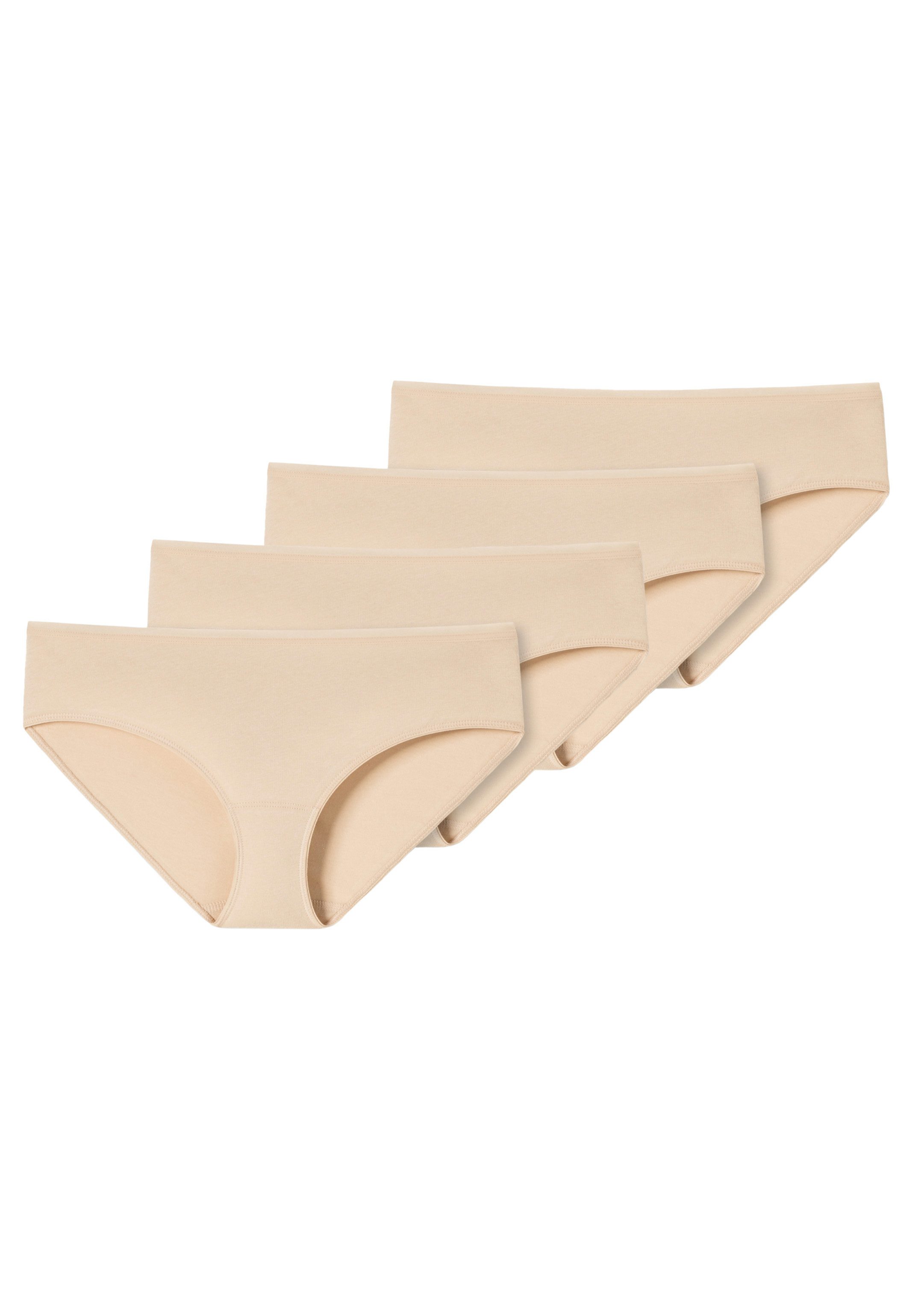 Schiesser Hipster 4er Pack 95/5 Cotton (Spar-Set, 4-St) Hipster - Baumwolle - Besonders flache Nähte und supersofter Bund
