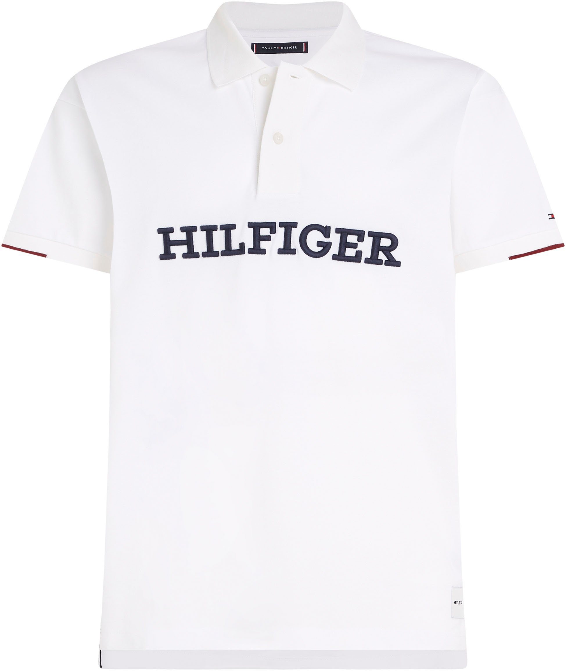Tommy Hilfiger Poloshirt POLO White MONOTYPE STRUC ARCHIVE