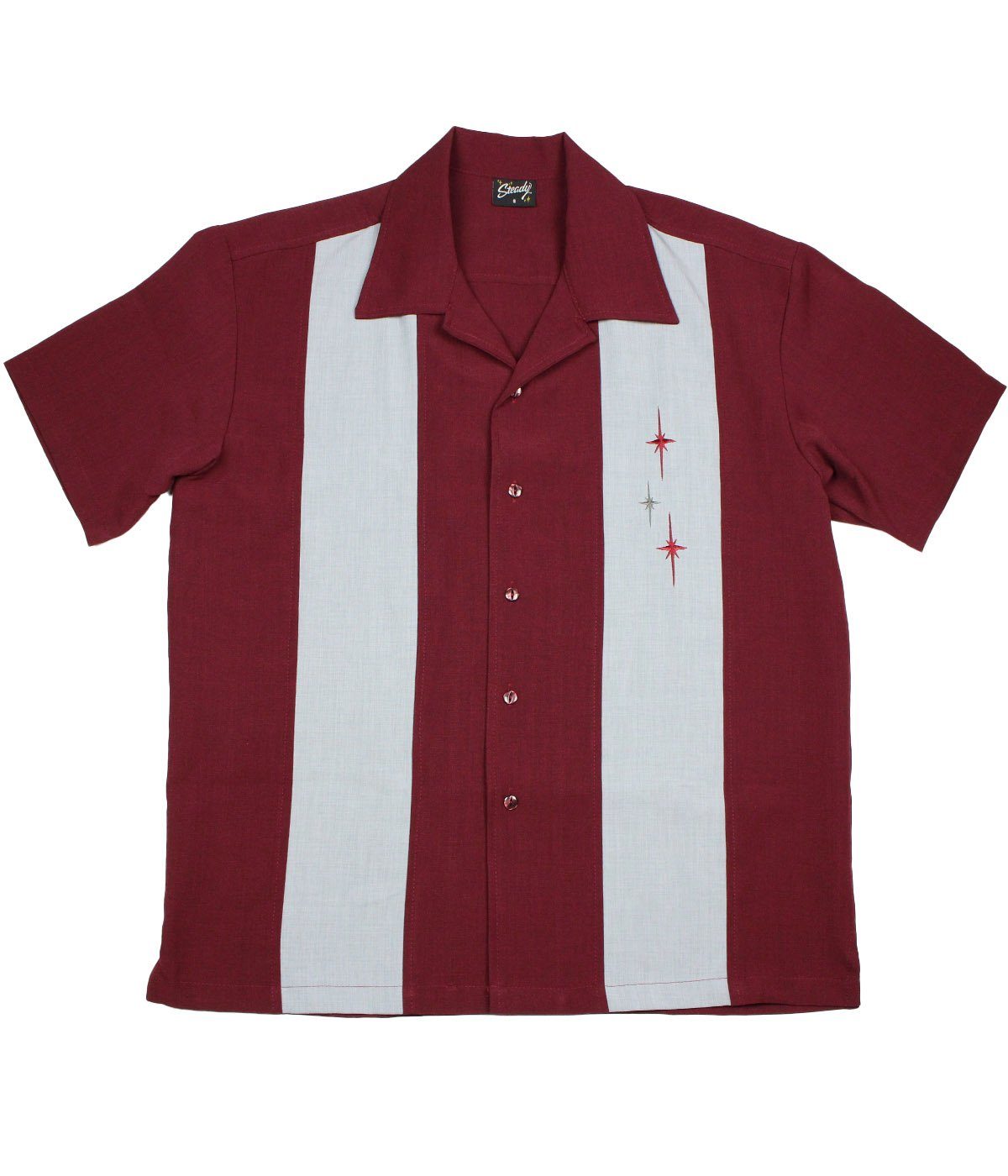 Steady Clothing Kurzarmhemd Three Star Panel günstig online kaufen