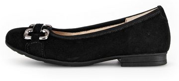 Gabor FLORENZ Ballerina Kitten Heel, Flats mit Schmuckelement, Weite G